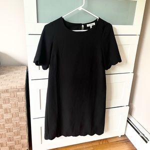 XS Black Scalloped Dress